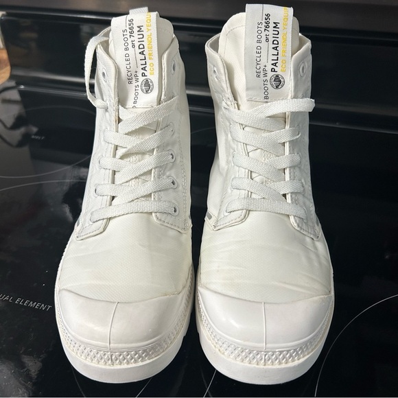 White Palladium High-Top Sneakers - Picture 2 of 11
